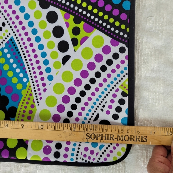 Macbeth Collection black white purple neon green blue laptop bag with handles - Picture 9 of 10